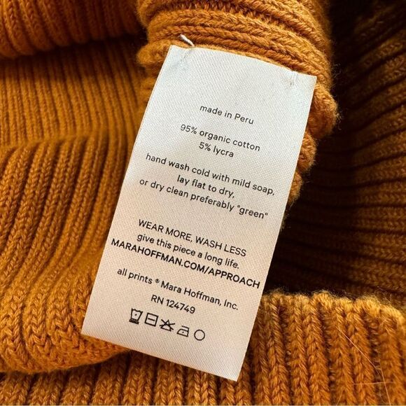 Mara Hoffman‎ Samira Long Sweater Dress Medium Long Sleeve V-Neck Knit Midi - Picture 14 of 15